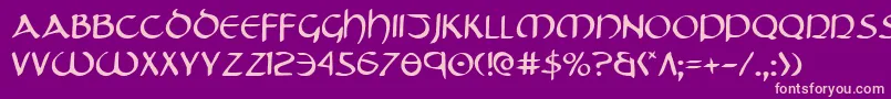 Tristram Font – Pink Fonts on Purple Background