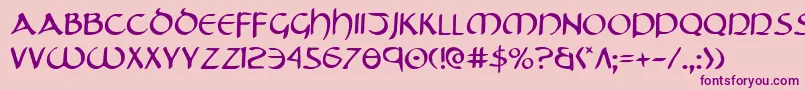 Tristram Font – Purple Fonts on Pink Background