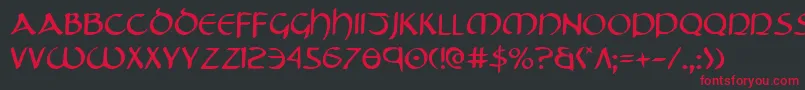 Tristram Font – Red Fonts on Black Background