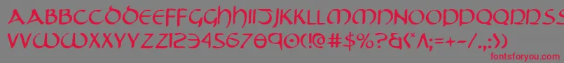 Tristram Font – Red Fonts on Gray Background