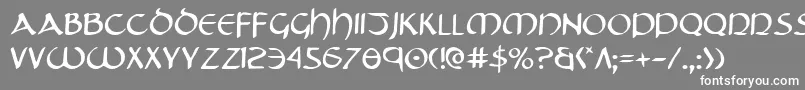 フォントTristram – 灰色の背景に白い文字