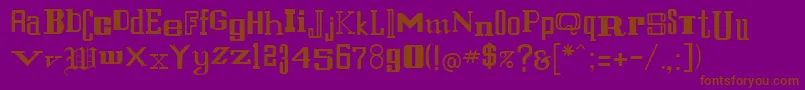 RulandRegular Font – Brown Fonts on Purple Background