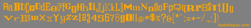 RulandRegular Font – Orange Fonts on Gray Background