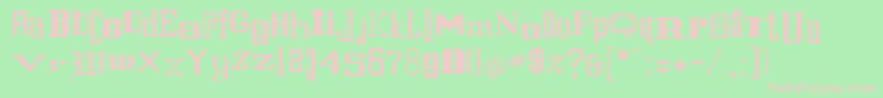 RulandRegular Font – Pink Fonts on Green Background