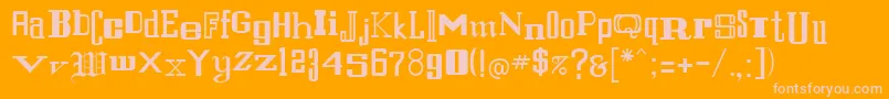 RulandRegular Font – Pink Fonts on Orange Background