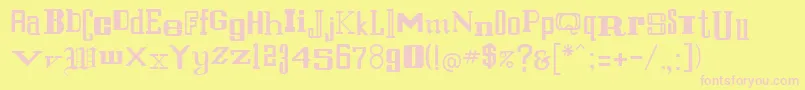 RulandRegular Font – Pink Fonts on Yellow Background