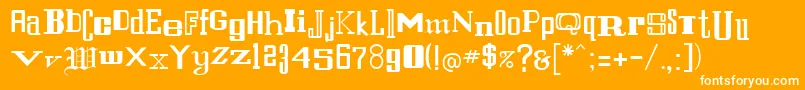 RulandRegular Font – White Fonts on Orange Background