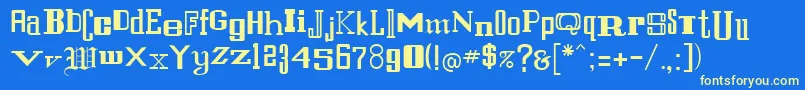 RulandRegular Font – Yellow Fonts on Blue Background