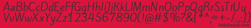 KiteoneRegular Font – Black Fonts on Red Background