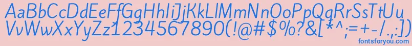 KiteoneRegular Font – Blue Fonts on Pink Background