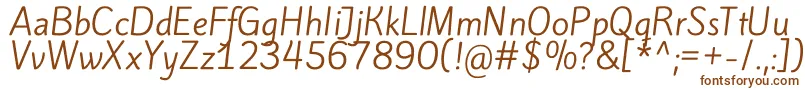 KiteoneRegular Font – Brown Fonts on White Background