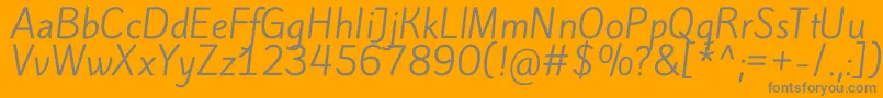 KiteoneRegular Font – Gray Fonts on Orange Background