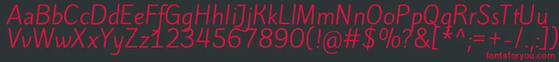 KiteoneRegular Font – Red Fonts on Black Background