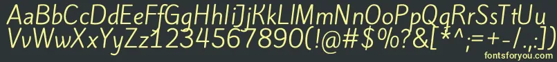 KiteoneRegular Font – Yellow Fonts on Black Background