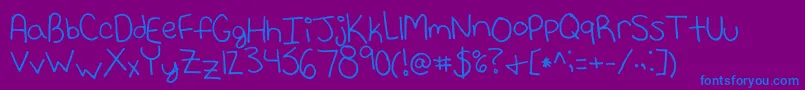 Neko Font – Blue Fonts on Purple Background