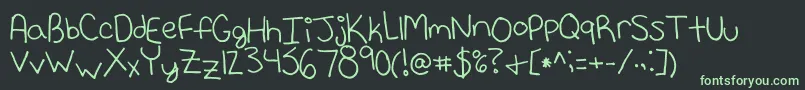 Neko Font – Green Fonts on Black Background