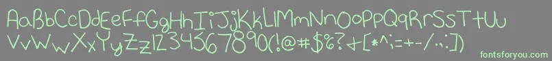 Neko Font – Green Fonts on Gray Background