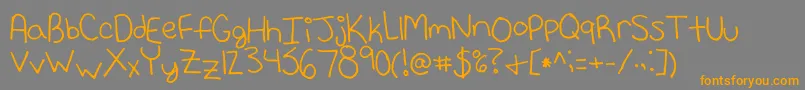 Neko Font – Orange Fonts on Gray Background