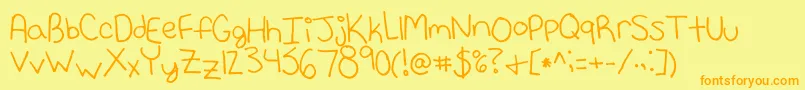 Neko Font – Orange Fonts on Yellow Background