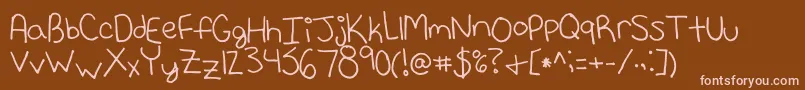 Neko Font – Pink Fonts on Brown Background