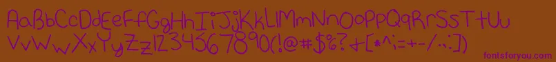 Neko Font – Purple Fonts on Brown Background