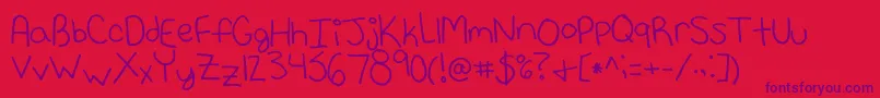 Neko Font – Purple Fonts on Red Background
