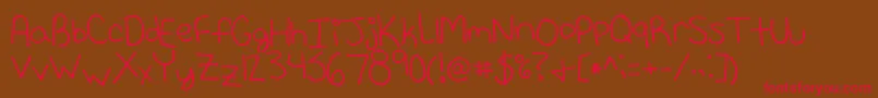 Neko Font – Red Fonts on Brown Background