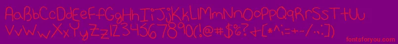 Neko Font – Red Fonts on Purple Background