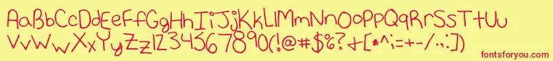 Neko Font – Red Fonts on Yellow Background