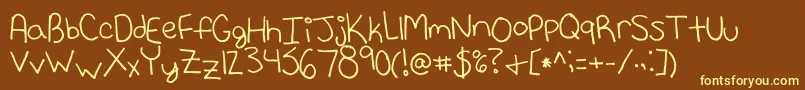 More about Neko Font Neko Font – Yellow Fonts on Brown Background