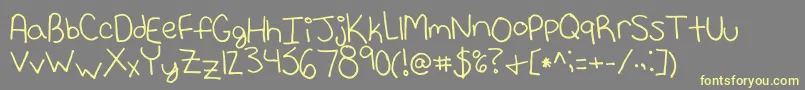 Neko Font – Yellow Fonts on Gray Background