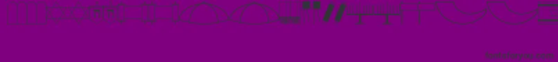 JewishCultureJl Font – Black Fonts on Purple Background