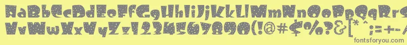 Freckle Font – Gray Fonts on Yellow Background