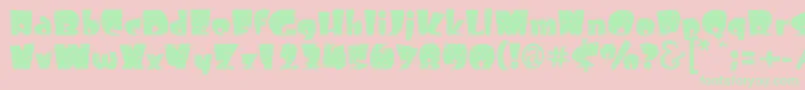 Freckle Font – Green Fonts on Pink Background