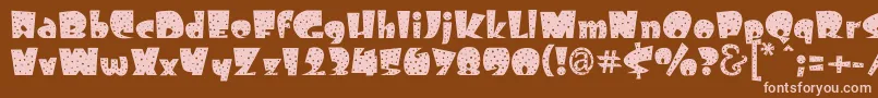 Freckle Font – Pink Fonts on Brown Background