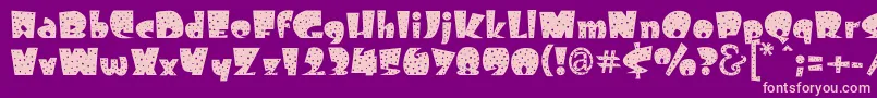 Freckle Font – Pink Fonts on Purple Background