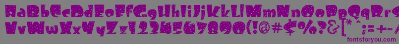 Freckle Font – Purple Fonts on Gray Background