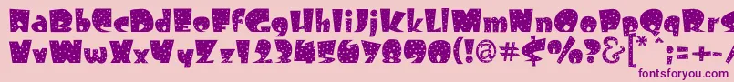 Freckle Font – Purple Fonts on Pink Background