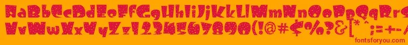 Freckle Font – Red Fonts on Orange Background