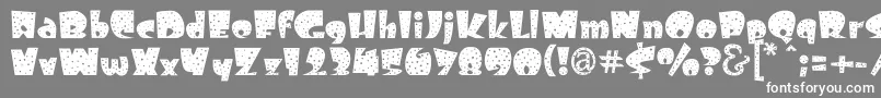 Freckle Font – White Fonts on Gray Background