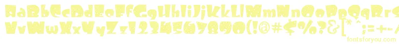 Freckle Font – Yellow Fonts on White Background