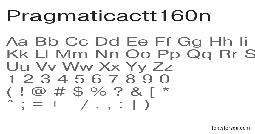 Schriftart Pragmaticactt160n – Alphabet, Zahlen, spezielle Symbole