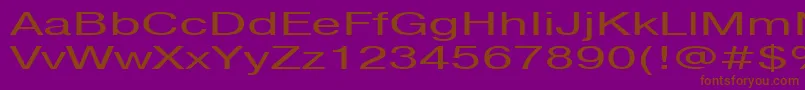 Pragmaticactt160n-Schriftart – Braune Schriften auf violettem Hintergrund