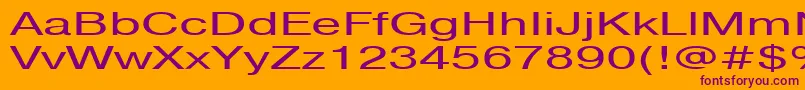 フォントPragmaticactt160n – オレンジの背景に紫のフォント