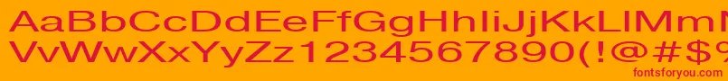 フォントPragmaticactt160n – オレンジの背景に赤い文字