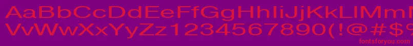 Fonte Pragmaticactt160n – fontes vermelhas em um fundo violeta