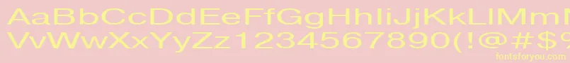 Czcionka Pragmaticactt160n – żółte czcionki na różowym tle