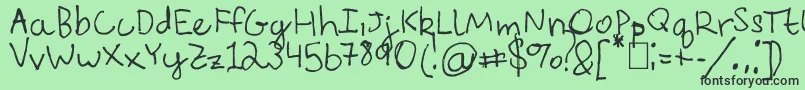 EverythingRhymesWithOrange Font – Black Fonts on Green Background