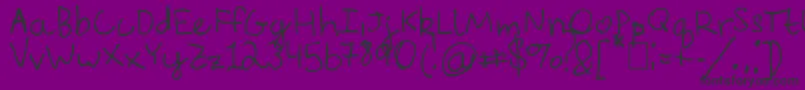 EverythingRhymesWithOrange Font – Black Fonts on Purple Background