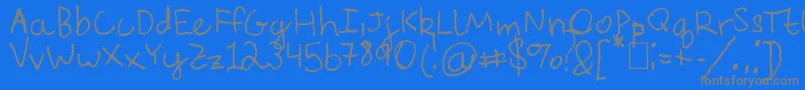 Шрифт EverythingRhymesWithOrange – серые шрифты на синем фоне